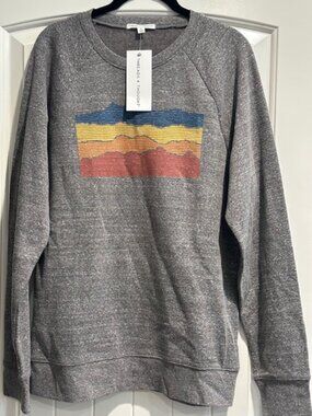 NWT Threads 4 Thought Gray Graphic Crewneck size- MEDIUM